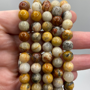Crazy Lace Agate Bead Bracelet