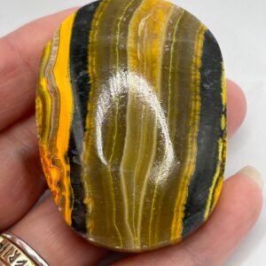 Bumblebee Jasper Palm Stone
