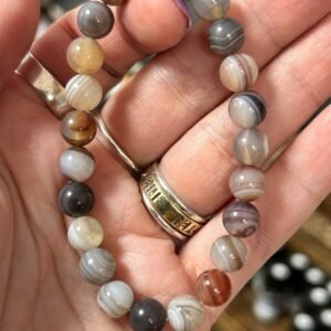 Botswana Agate Bead Bracelet