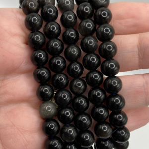 Black Obsidian Bead Bracelet
