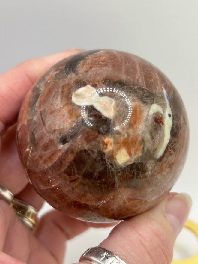 Sunstone with Smoky Quartz Sphere - Image 6