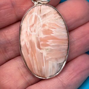 Peach Scolecite Pendant