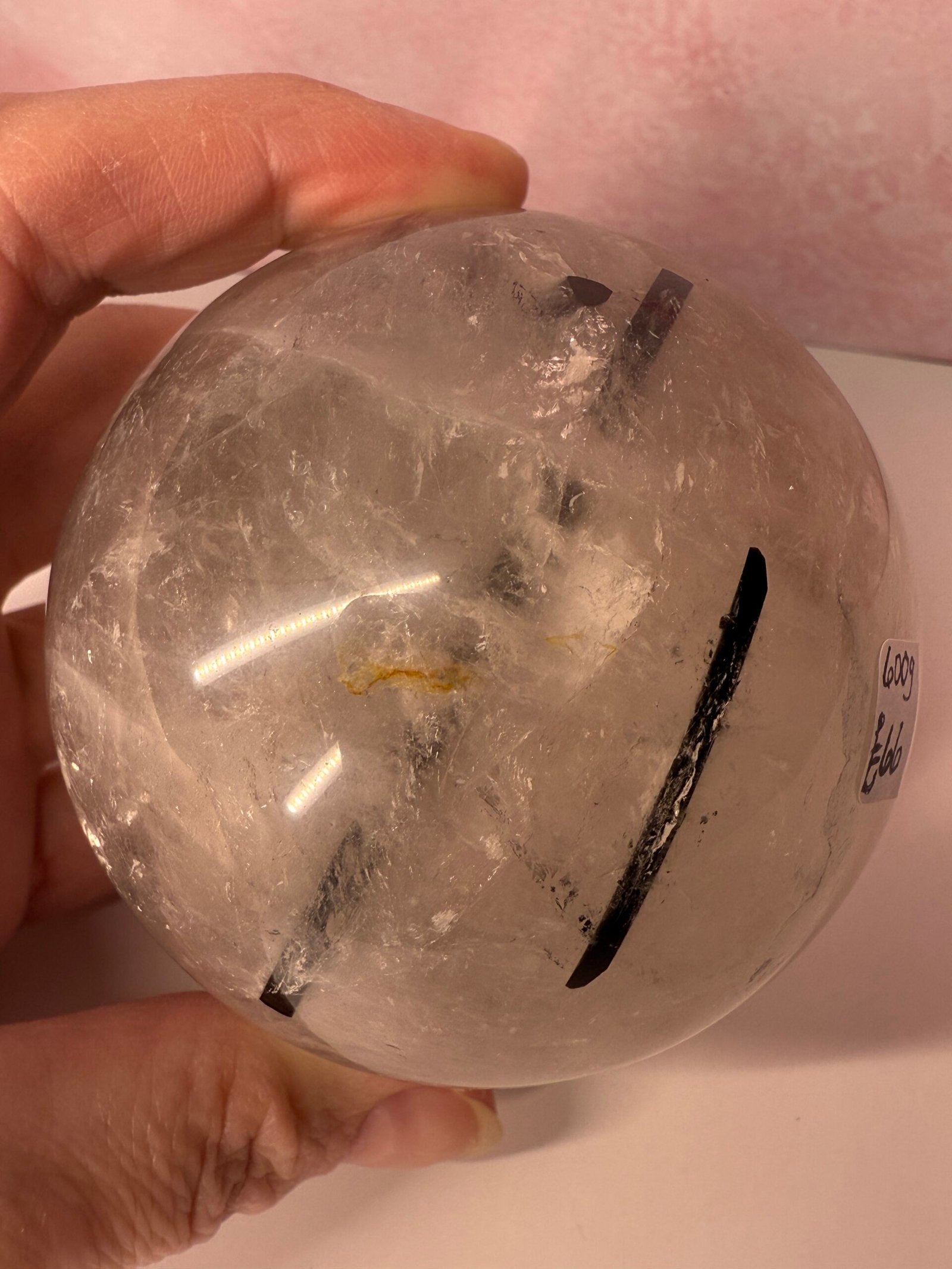 Tourmaline in Quartz Sphere - Image 2