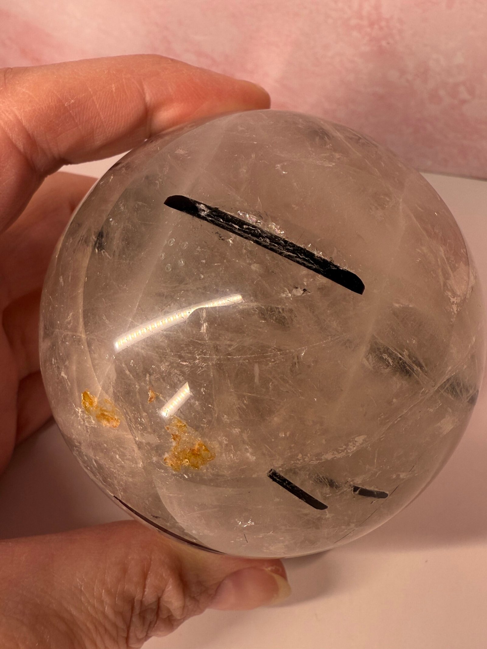 Tourmaline in Quartz Sphere - Image 3