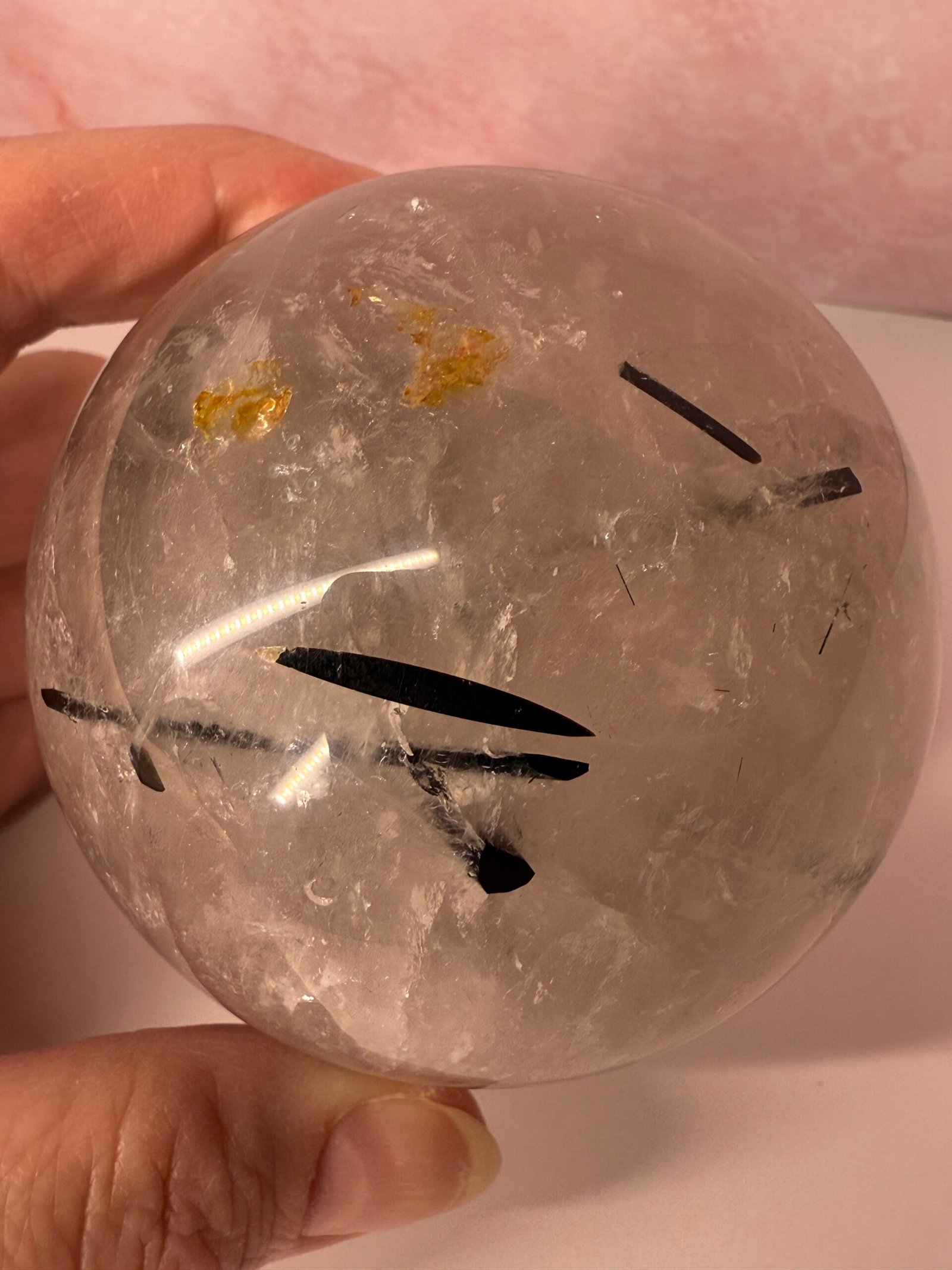 Tourmaline in Quartz Sphere - Image 4