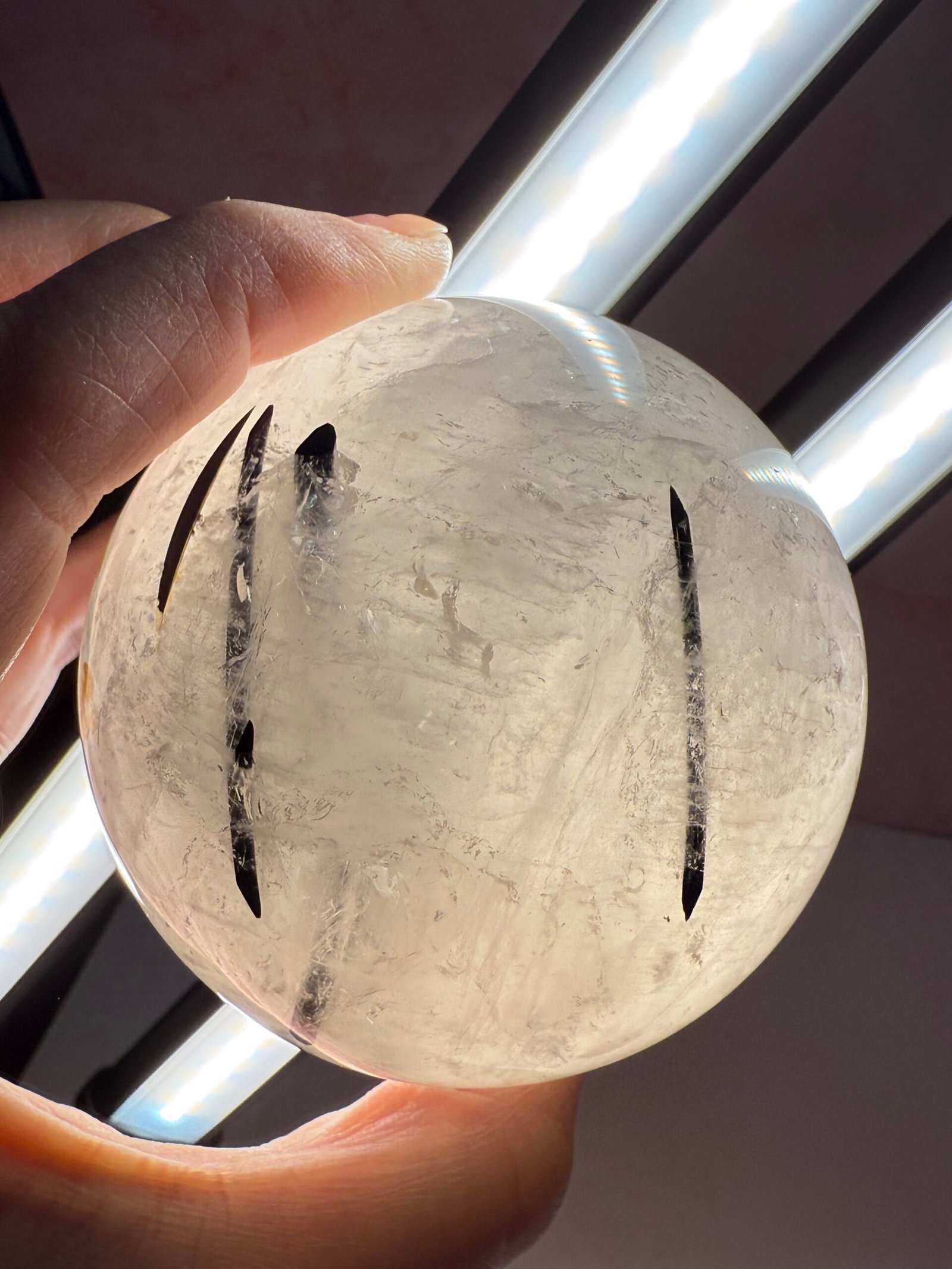 Tourmaline in Quartz Sphere - Image 5