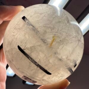 Tourmaline in Quartz Sphere