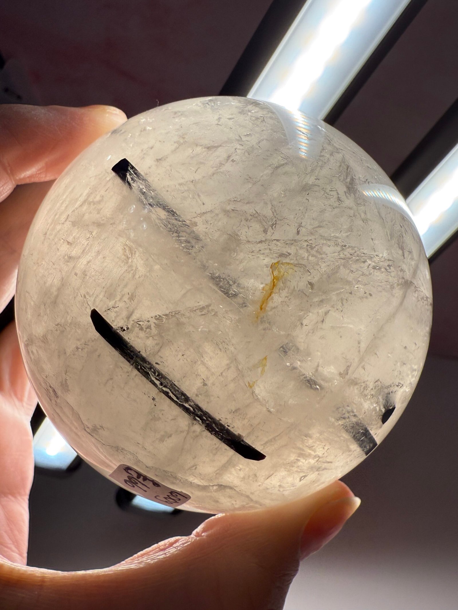 Tourmaline in Quartz Sphere
