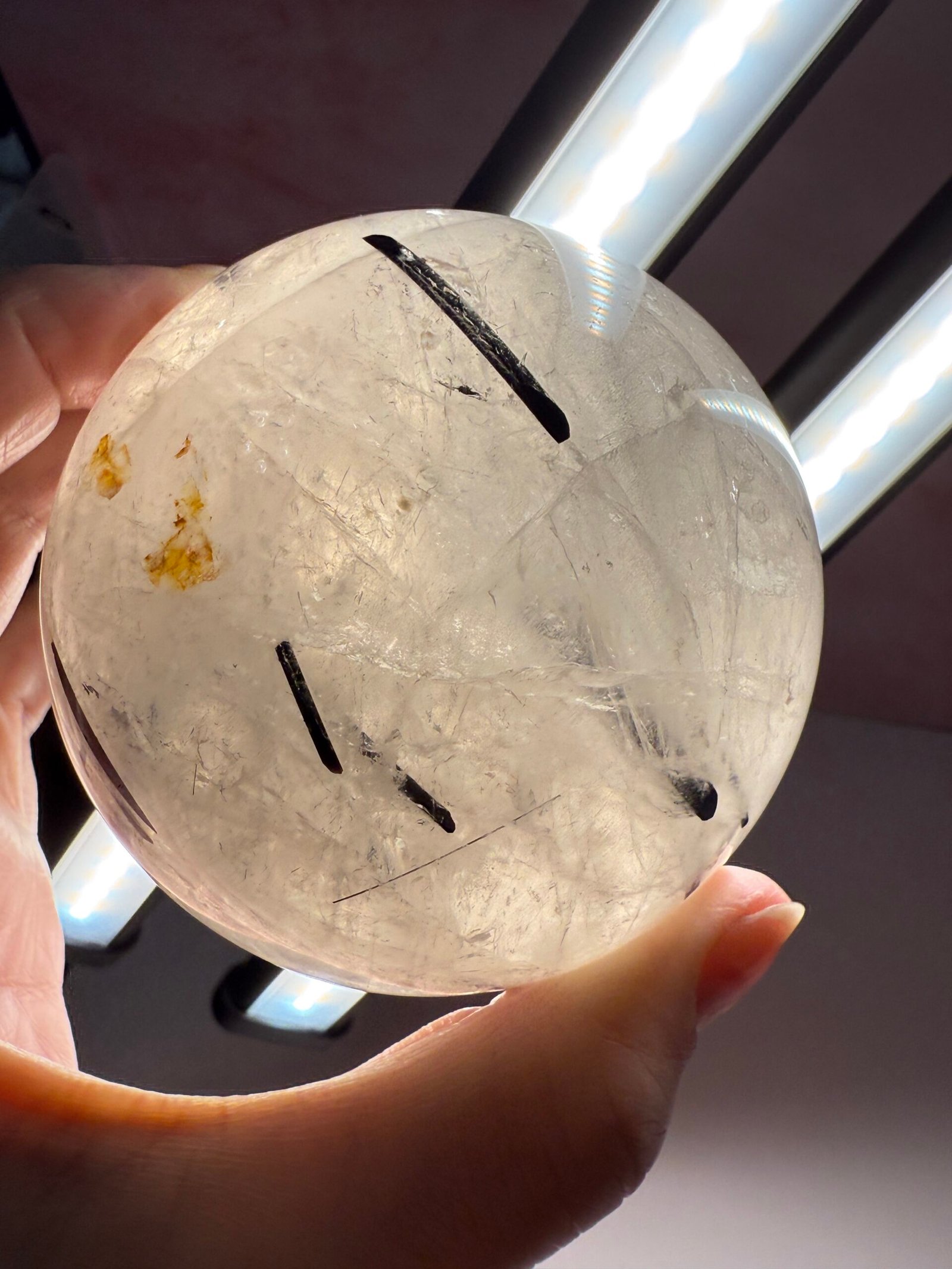 Tourmaline in Quartz Sphere - Image 8
