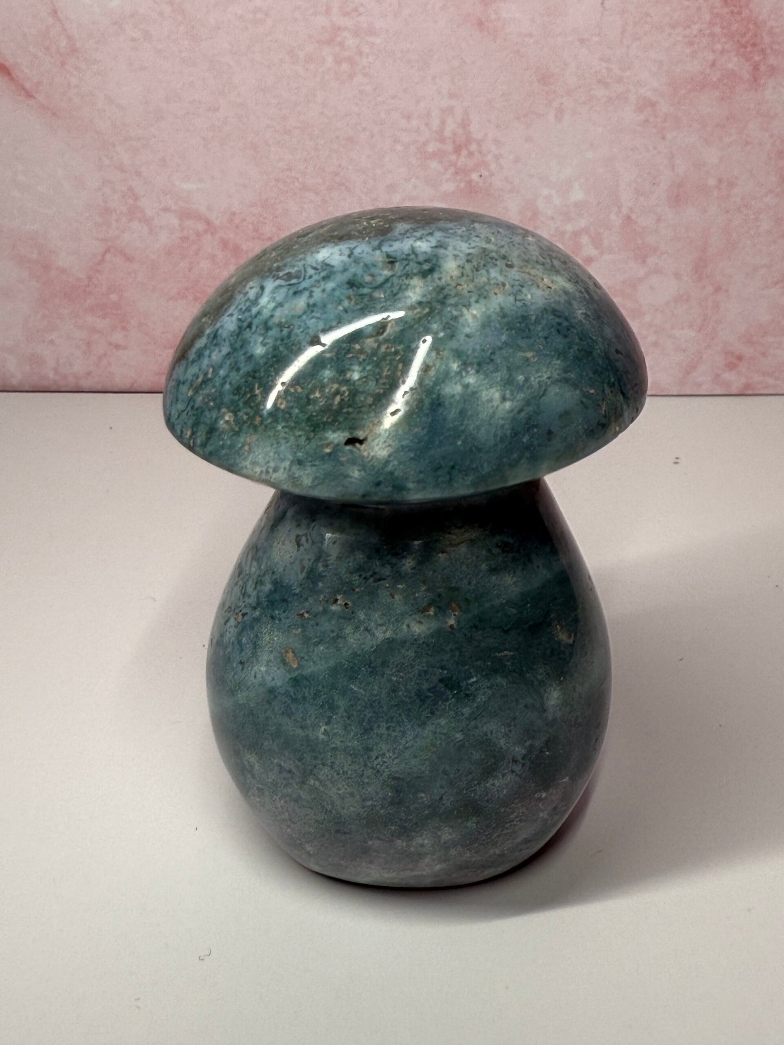 Large Ocean Jasper Mushroom Carving - Image 2