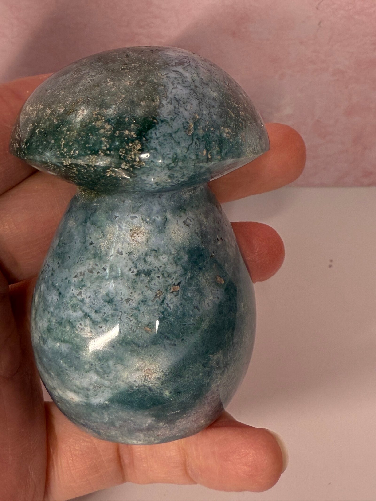 Large Ocean Jasper Mushroom Carving