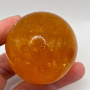 Yellow Fluorite with Mica Sphere
