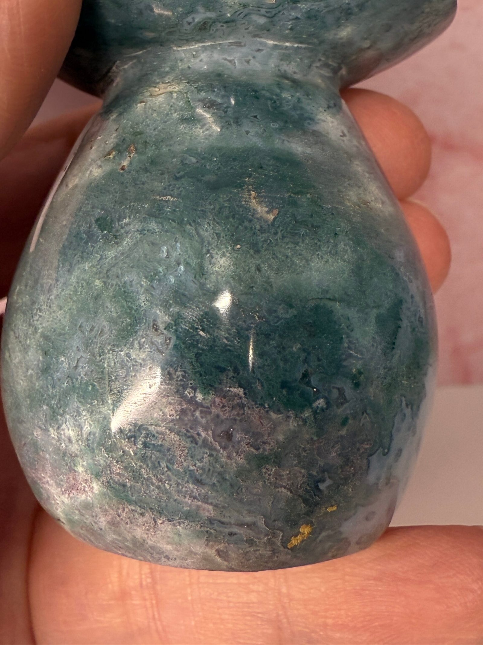 Large Ocean Jasper Mushroom Carving - Image 6