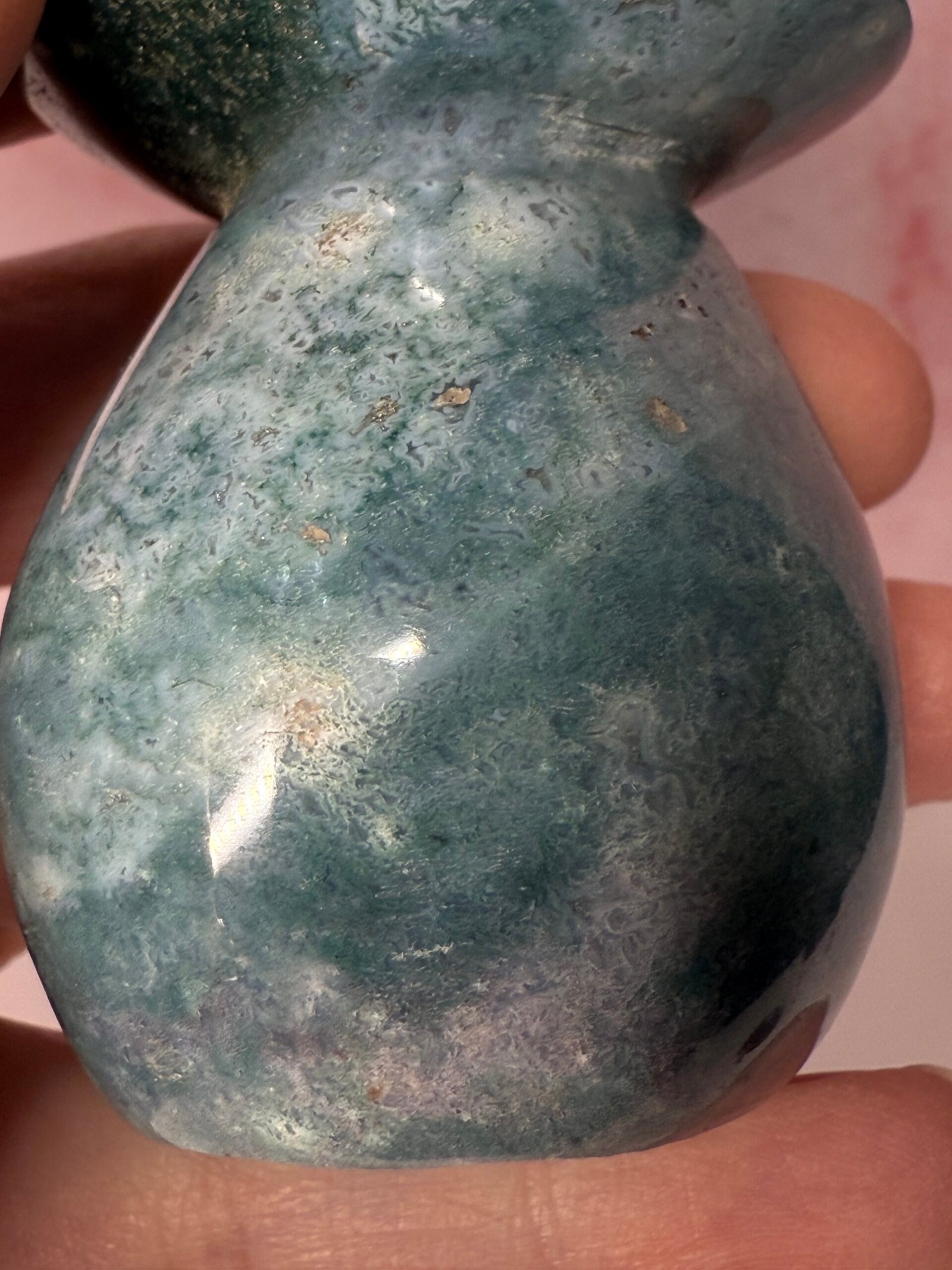 Large Ocean Jasper Mushroom Carving - Image 8