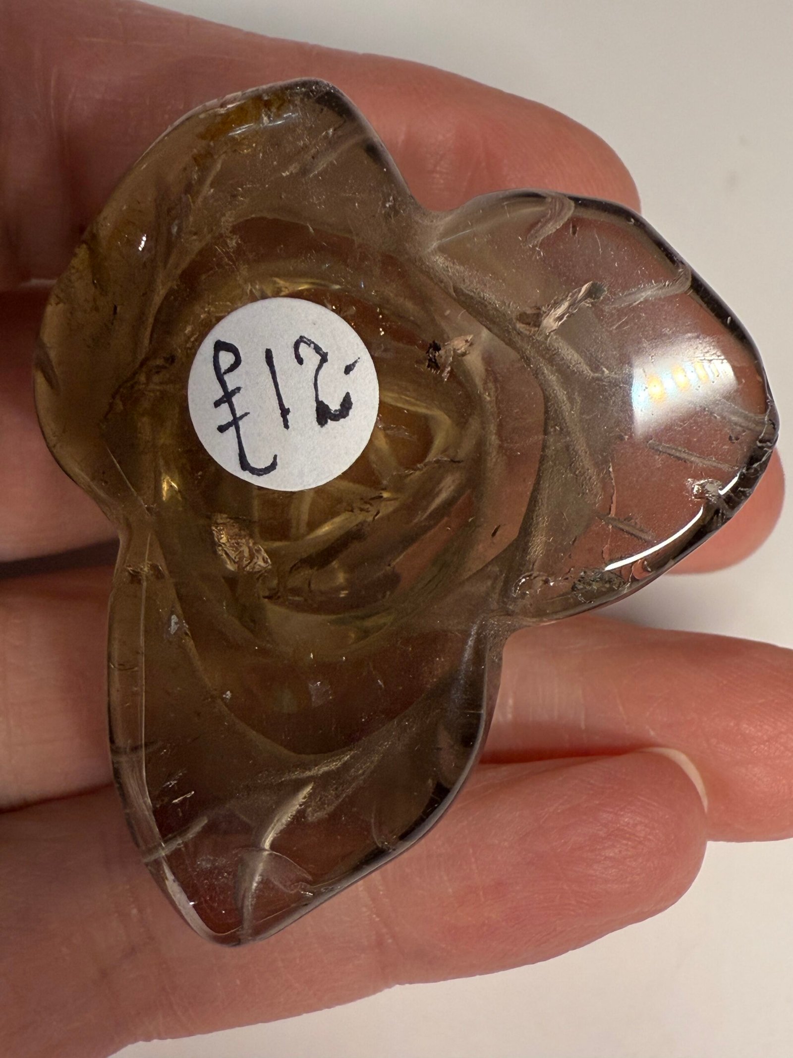 Smoky Quartz Rose Carving - Image 5