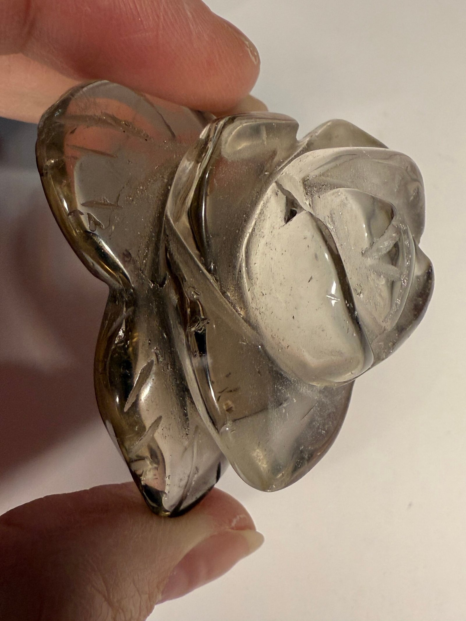 Smoky Quartz Rose Carving - Image 6
