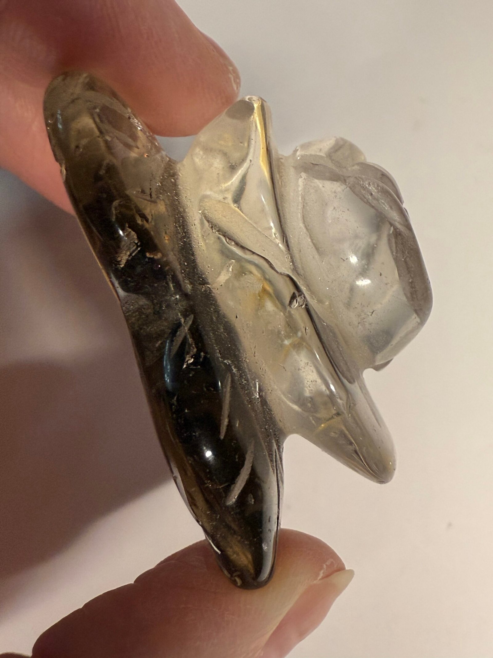 Smoky Quartz Rose Carving - Image 7