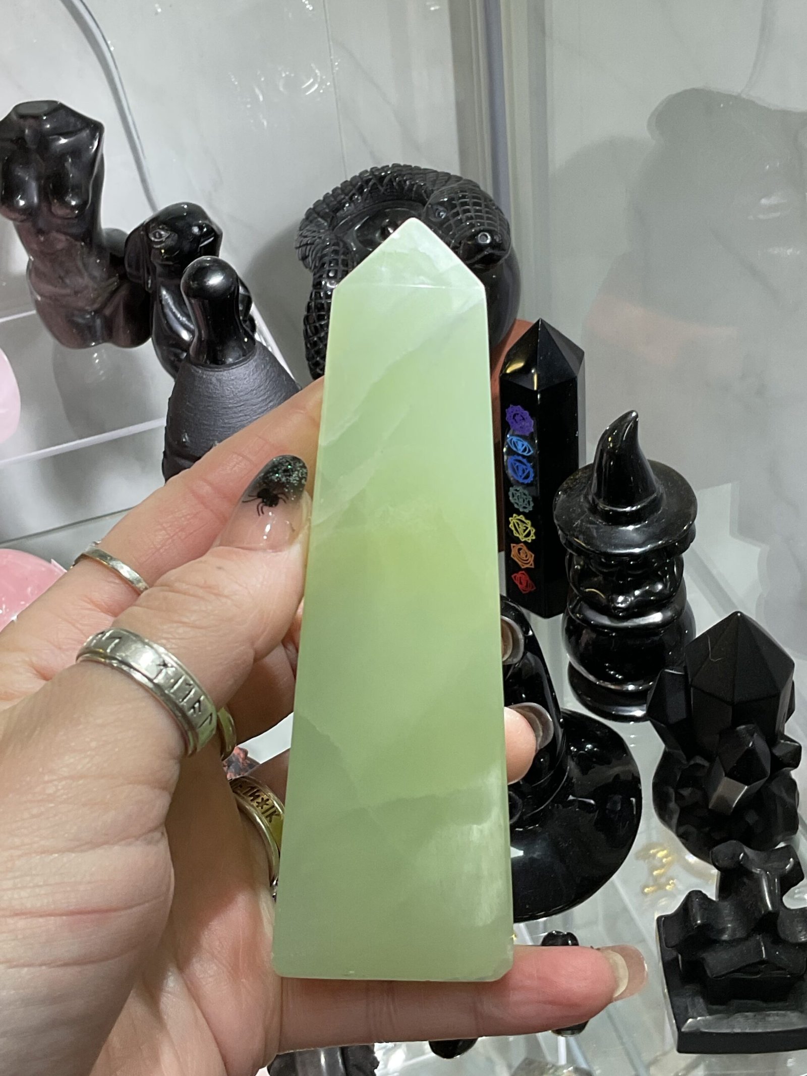 Pistachio Calcite Tower - Image 8