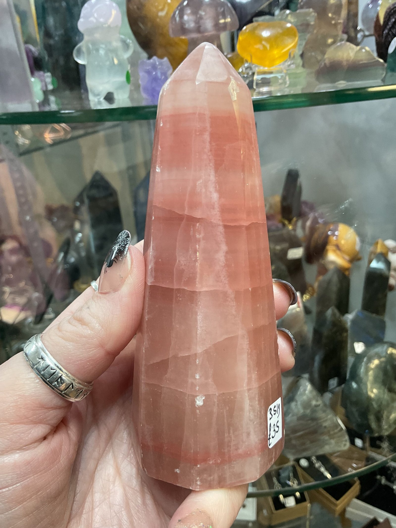 Rose calcite Tower