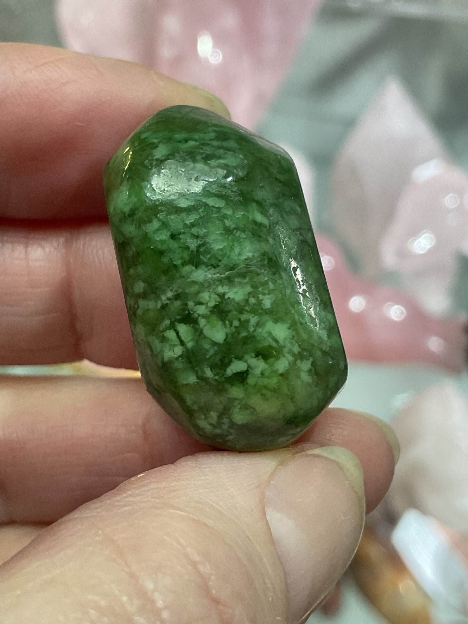 Green Garnet Tumble Stone