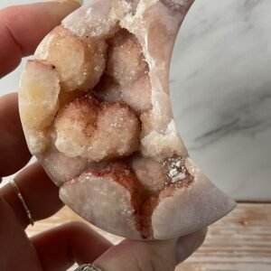 Pink Amethyst Crescent Moon