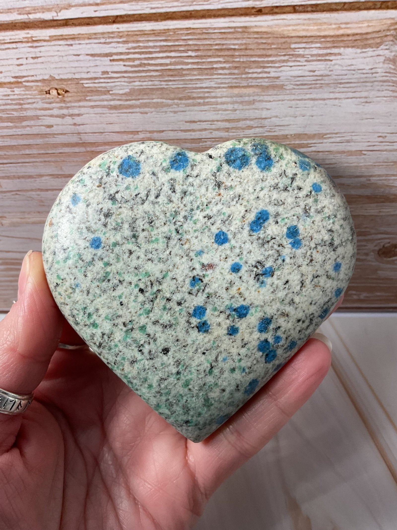 K2 Jasper Heart Palm Stone