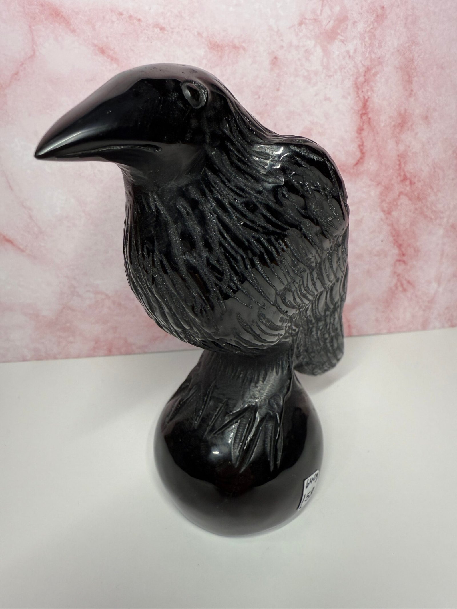 Black Obsidian Crow/Raven Carving - Image 5