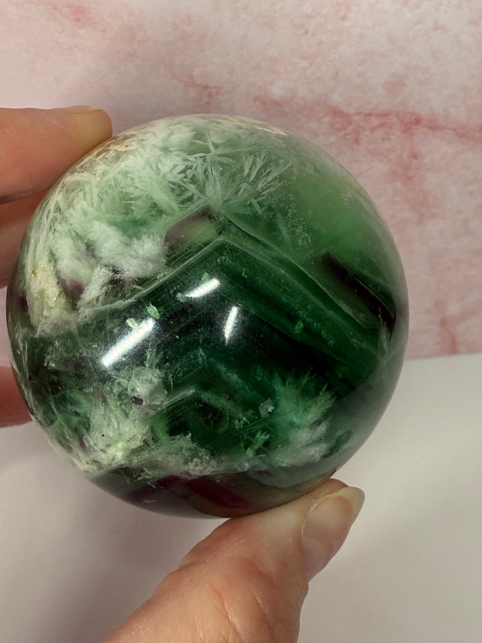 Feather Fluorite Sphere - Image 18