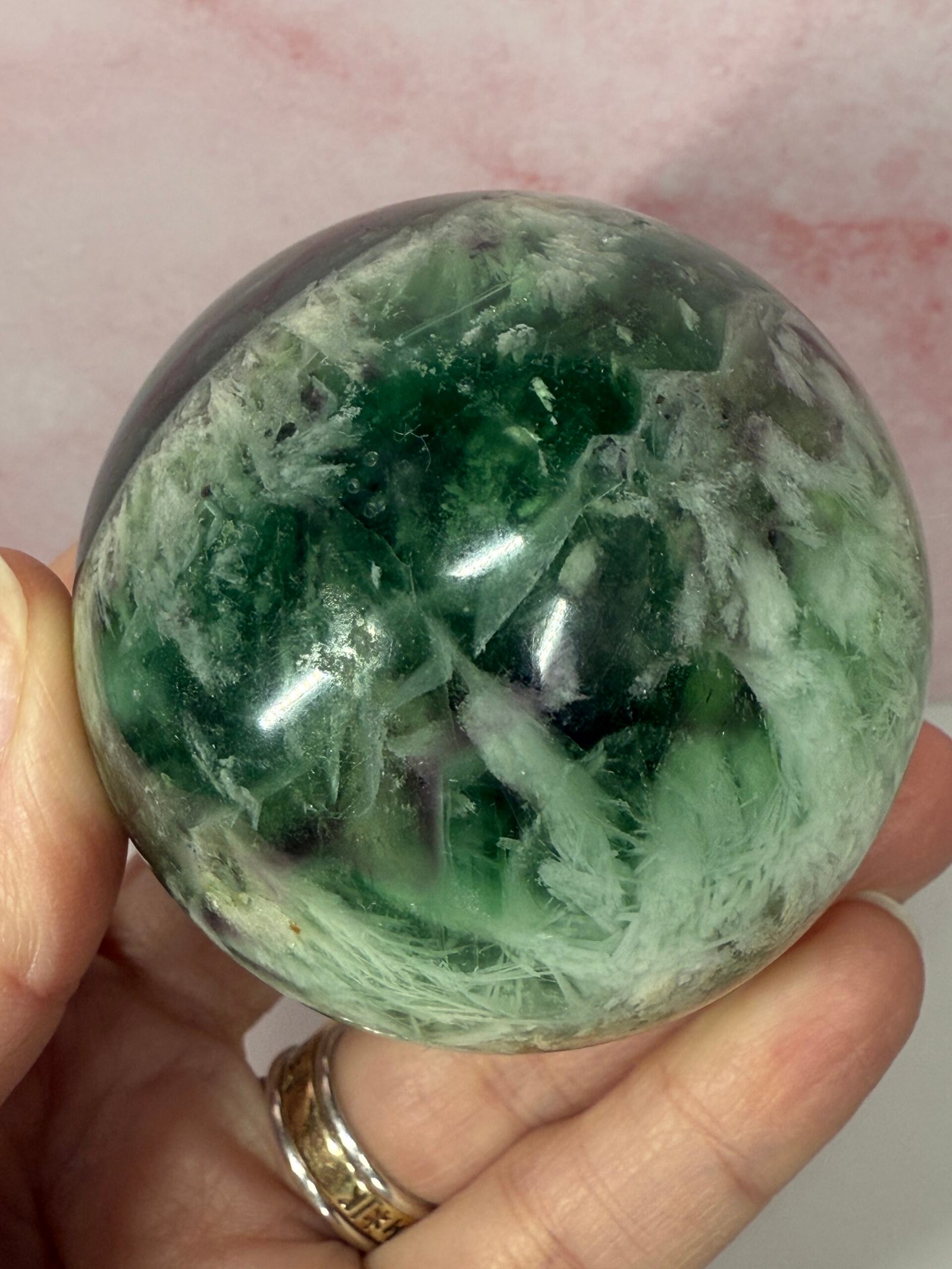 Feather Fluorite Sphere - Image 3