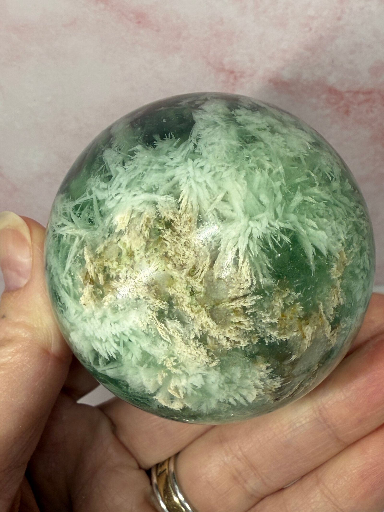 Feather Fluorite Sphere - Image 4