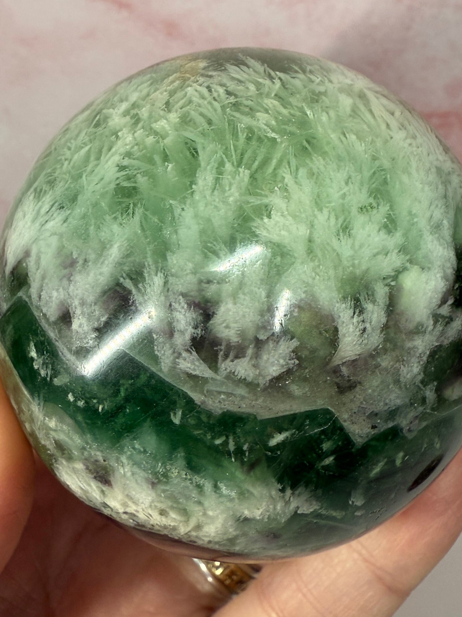 Feather Fluorite Sphere - Image 7