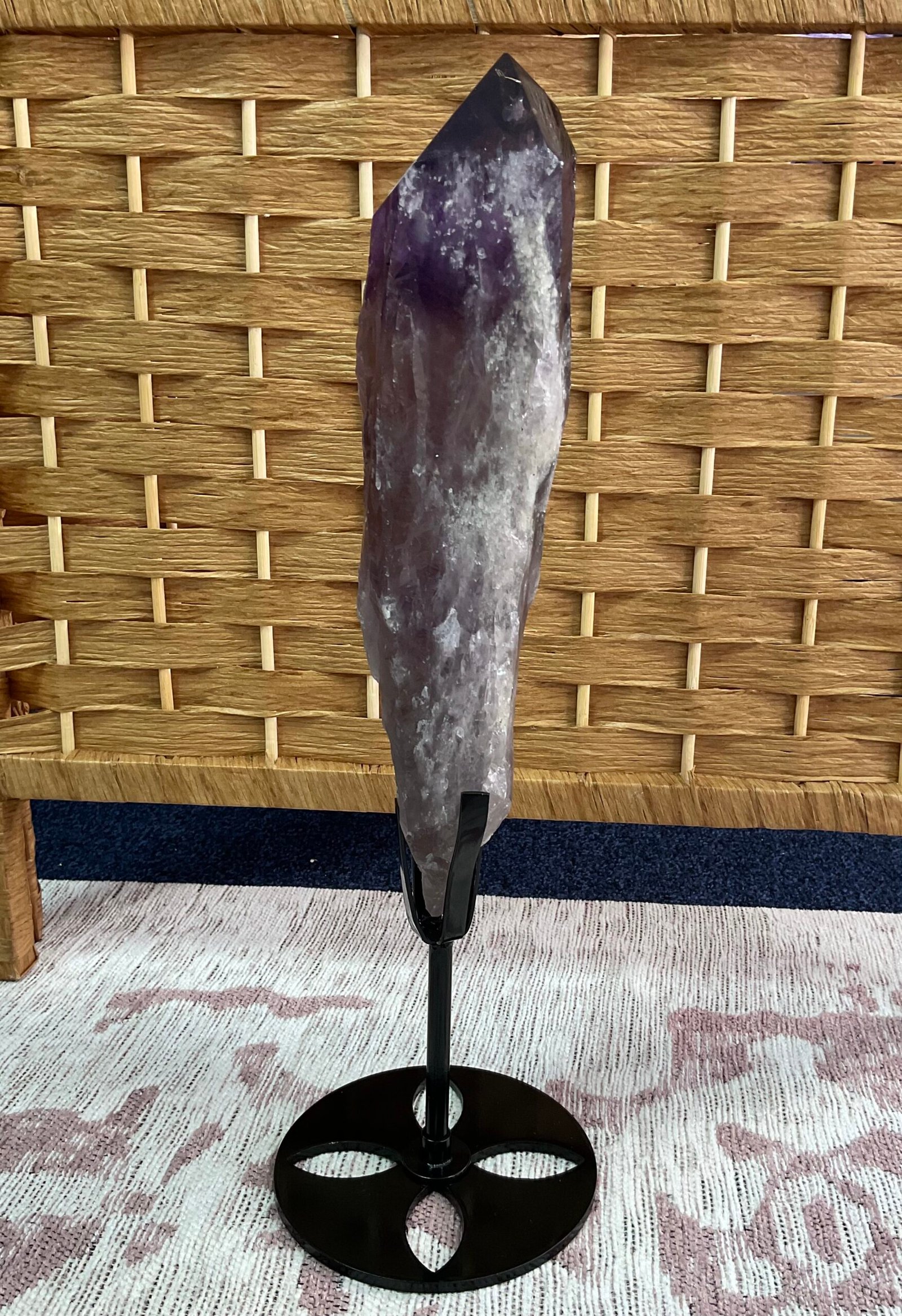 Natural Bahia Amethyst Wand on stand - Image 5