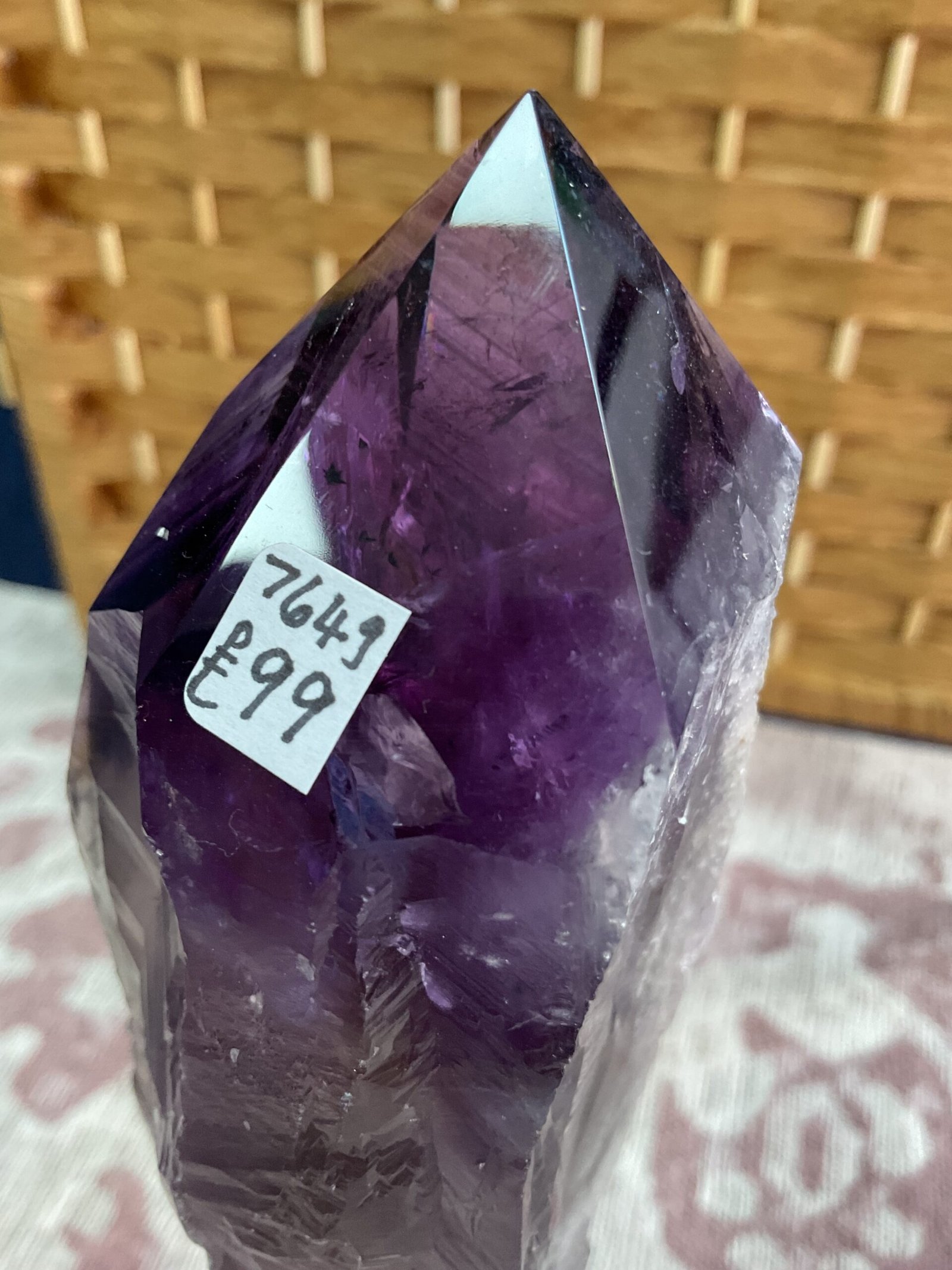 Natural Bahia Amethyst Wand on stand - Image 12