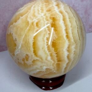 Banded Orange Calcite Sphere