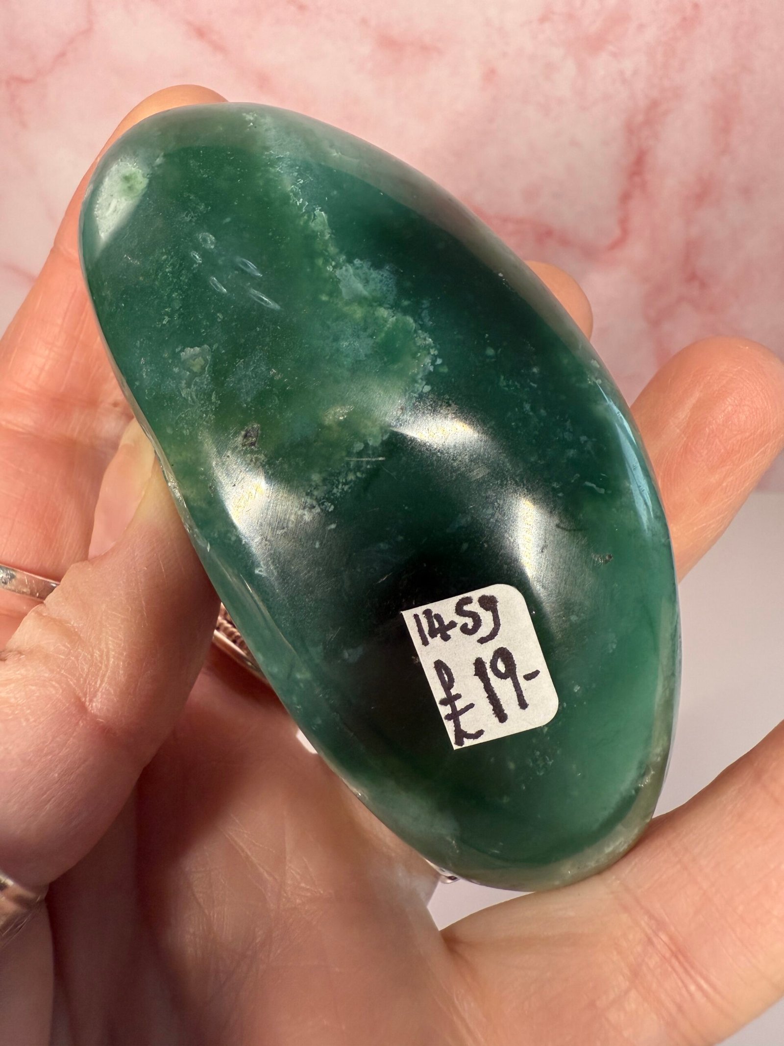 Mtorolite Chrome Chalcedony Freeform Palm Stone - Image 4