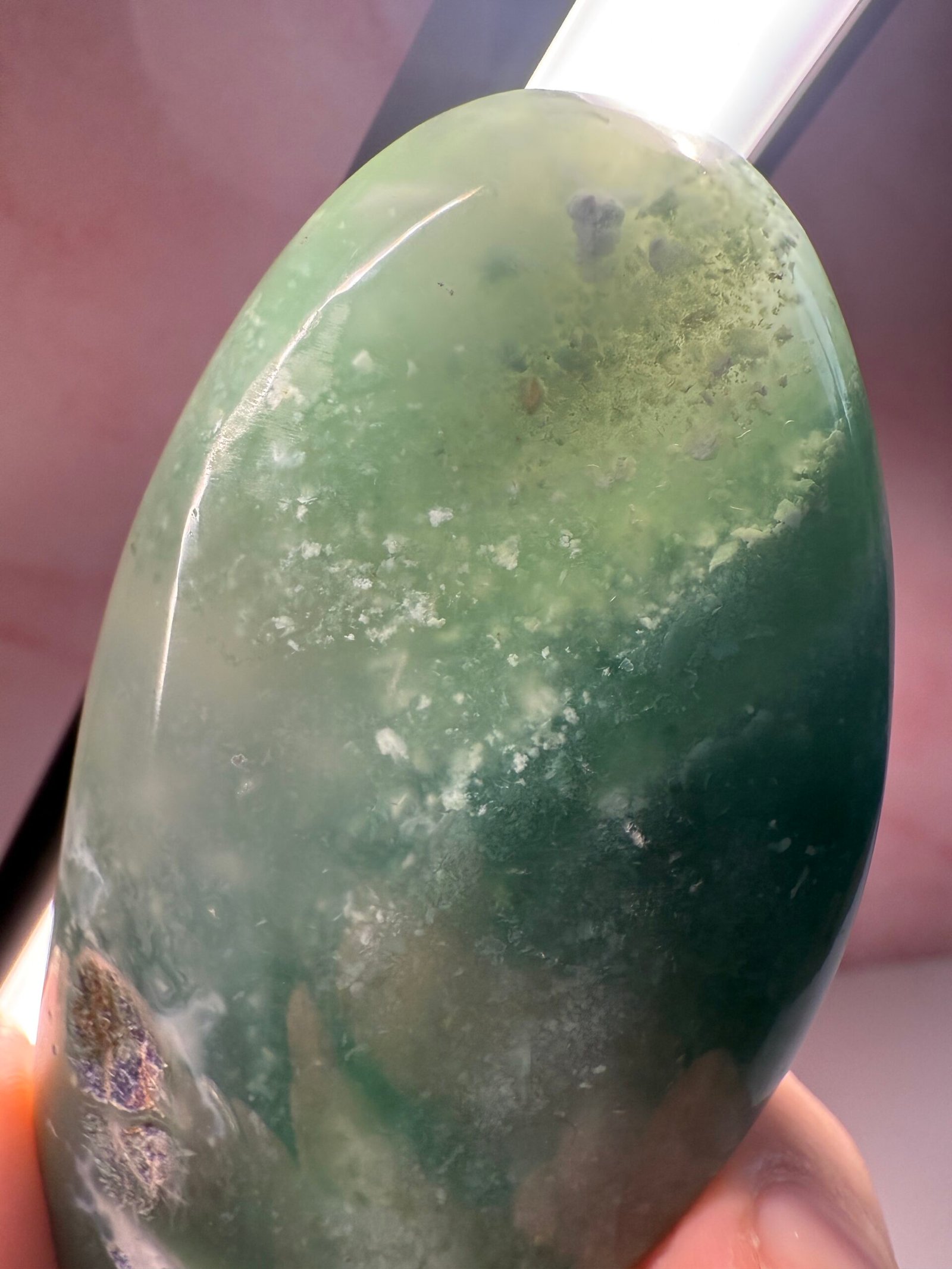 Mtorolite Chrome Chalcedony Freeform Palm Stone - Image 6