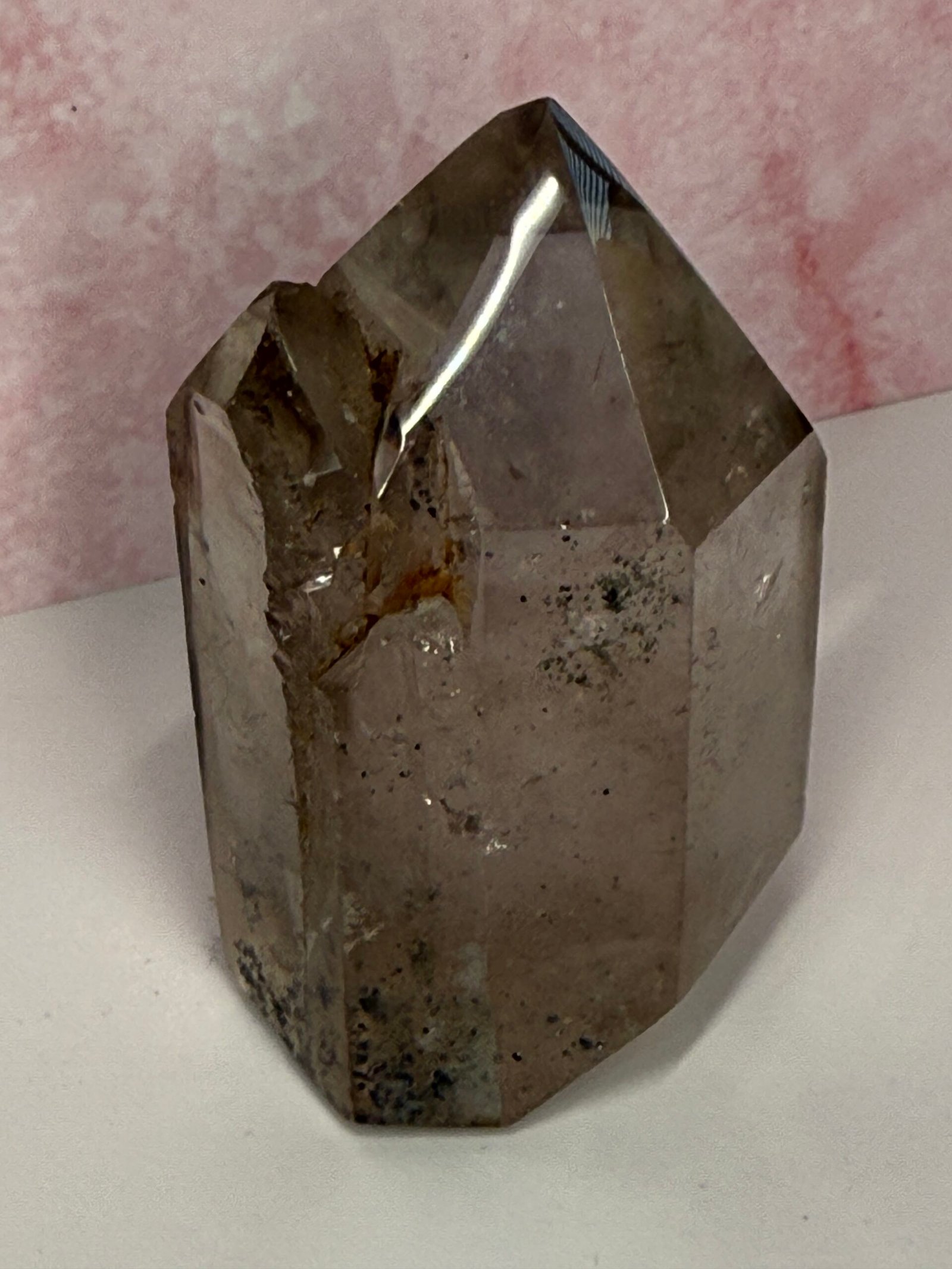 Natural Polished Smoky Quartz Tower