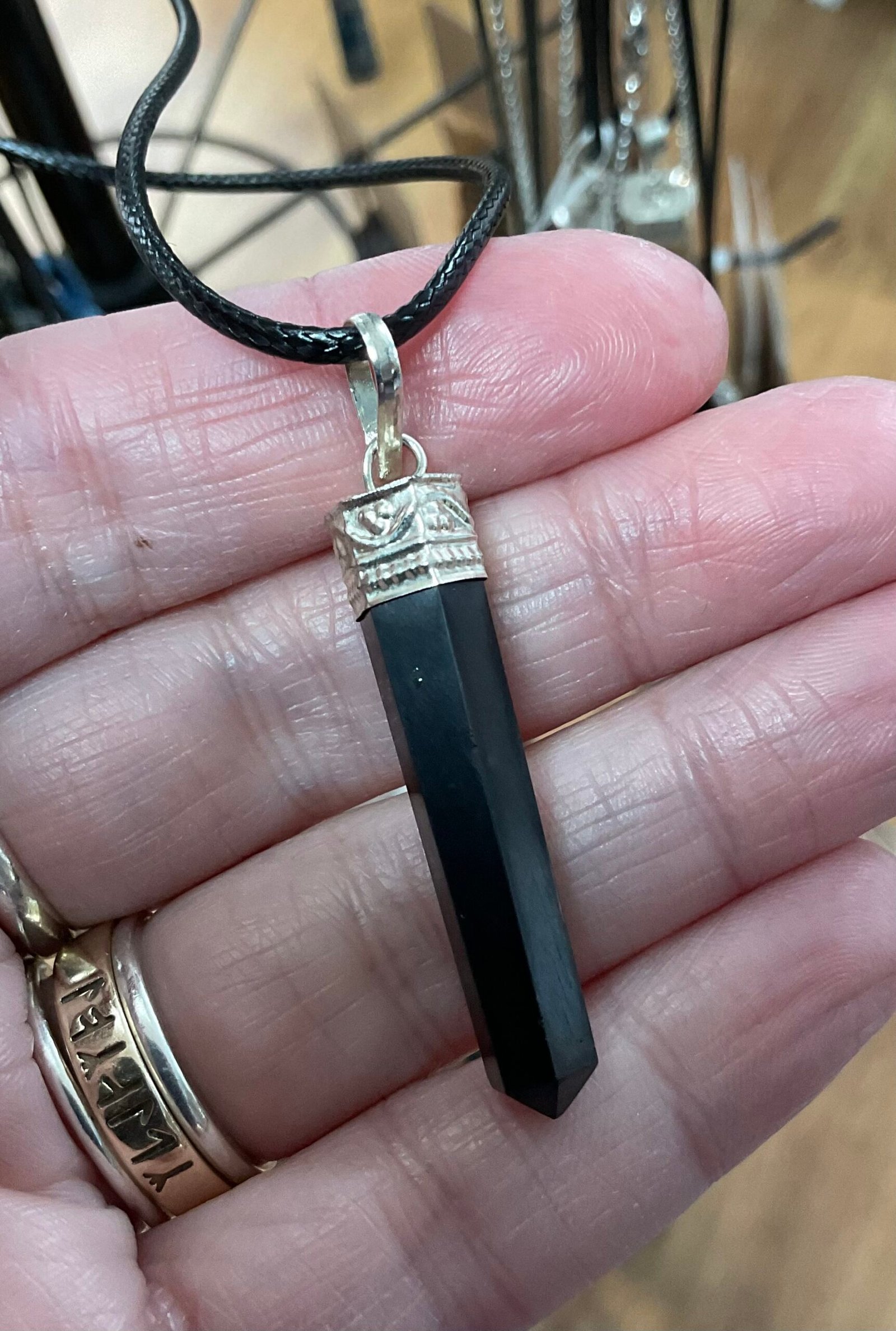 Shungite Point Pendant