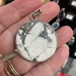 Sterling Silver Howlite Pendant