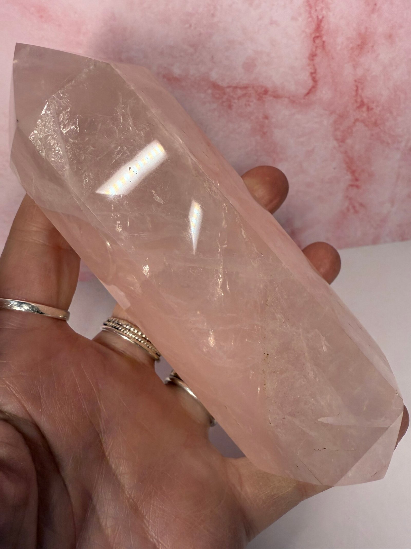 Rose Quartz Double Terminated Point