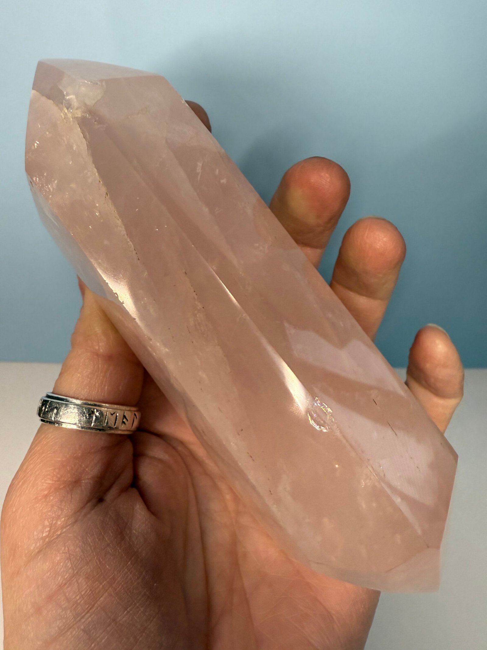 Rose Quartz Double Terminated Point - Image 4