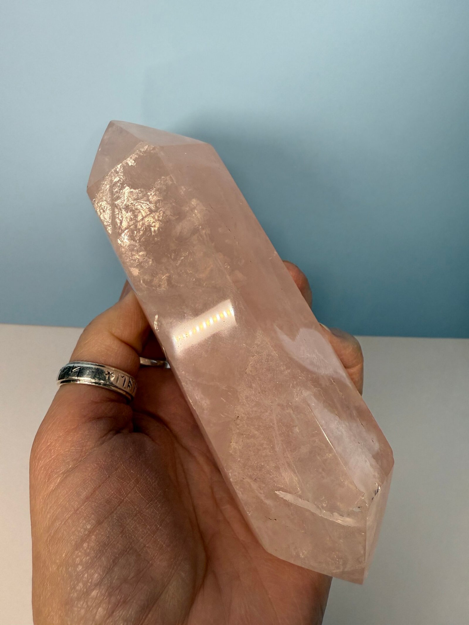 Rose Quartz Double Terminated Point - Image 5