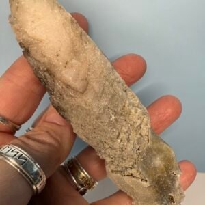 Natural Drusy Quartz Coated Calcite Pseudomorph Specimen