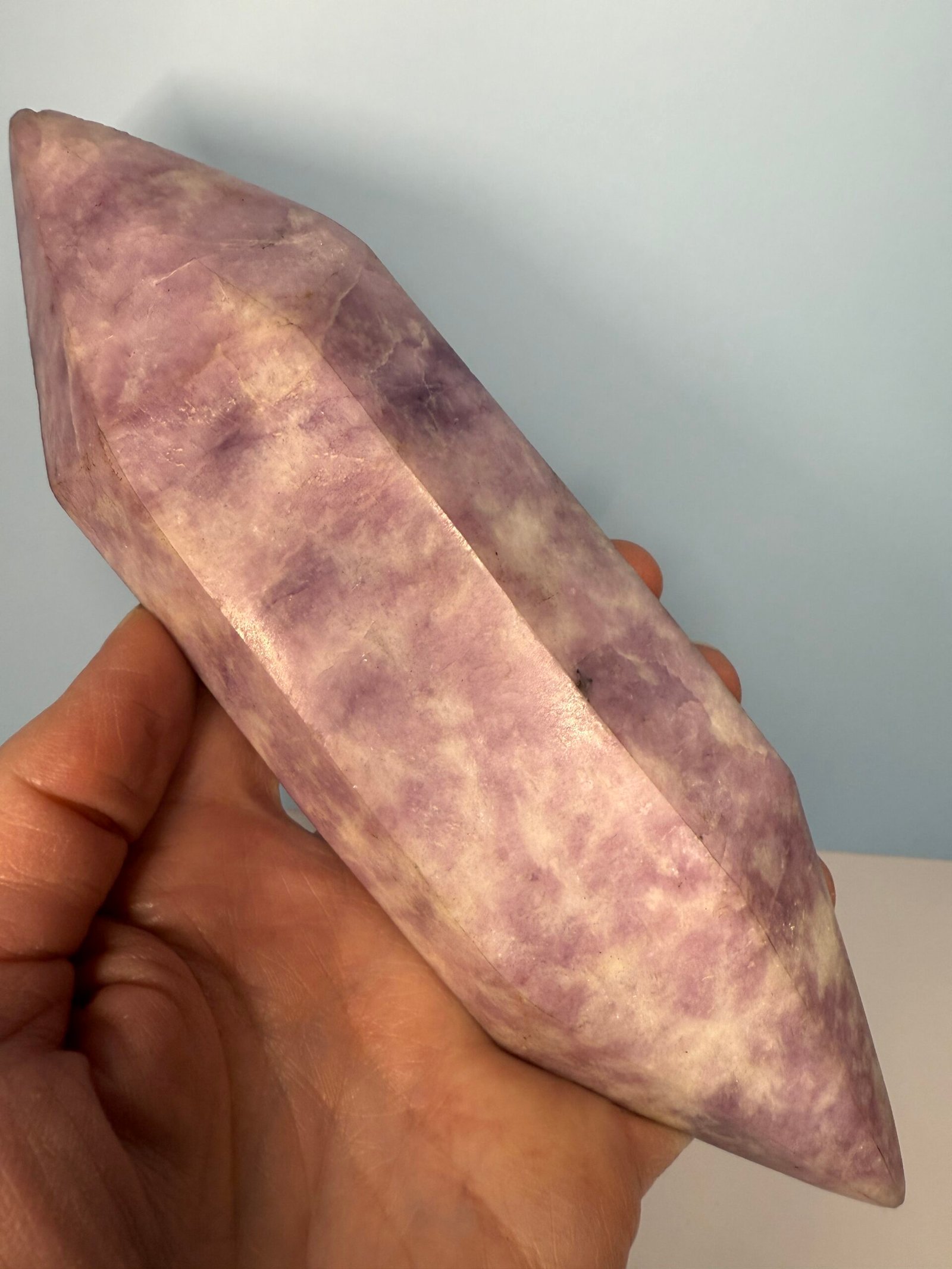 Large Lepidolite Double Terminated Point - Image 2