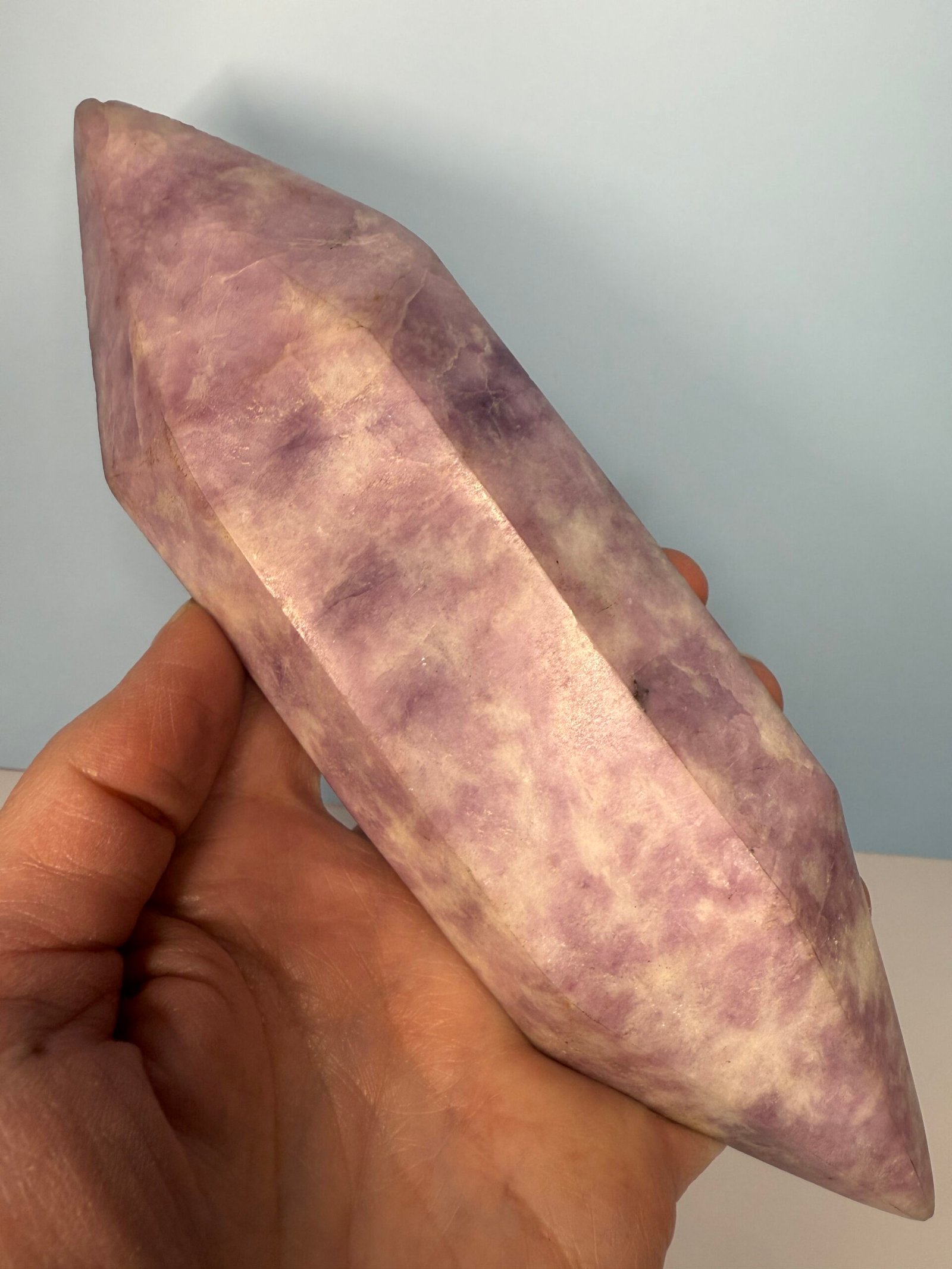 Large Lepidolite Double Terminated Point - Image 3