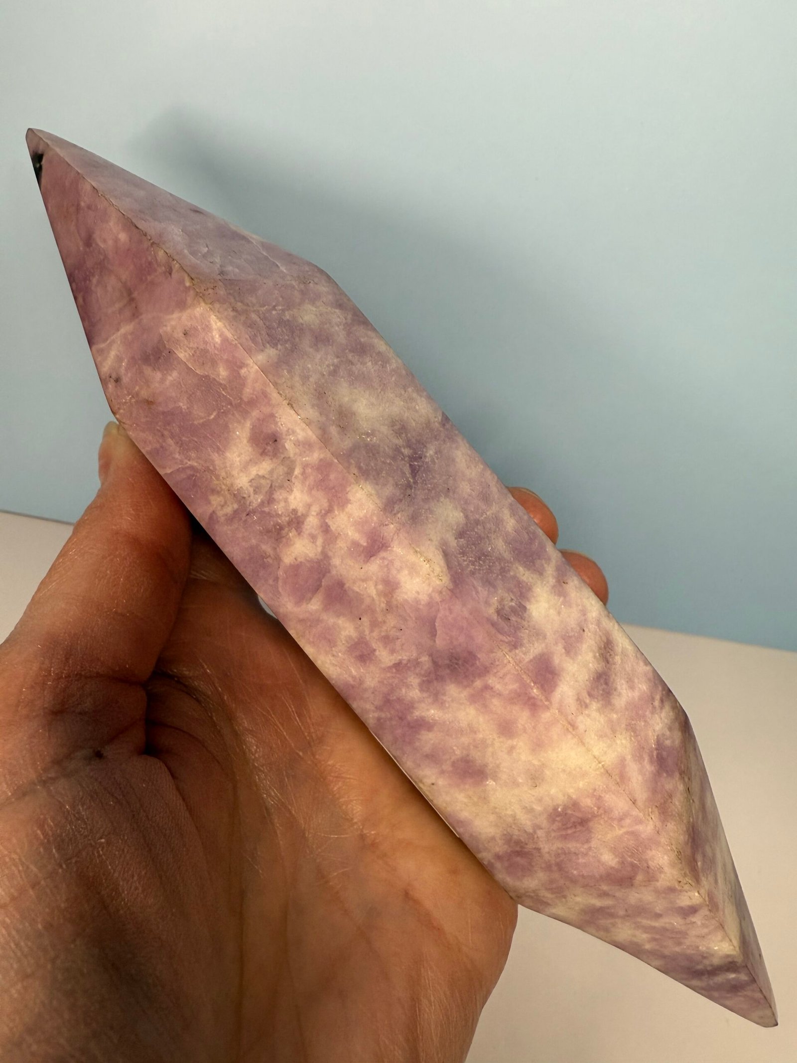 Large Lepidolite Double Terminated Point