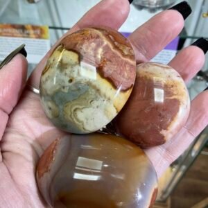 Polychrome Jasper Palm Stone