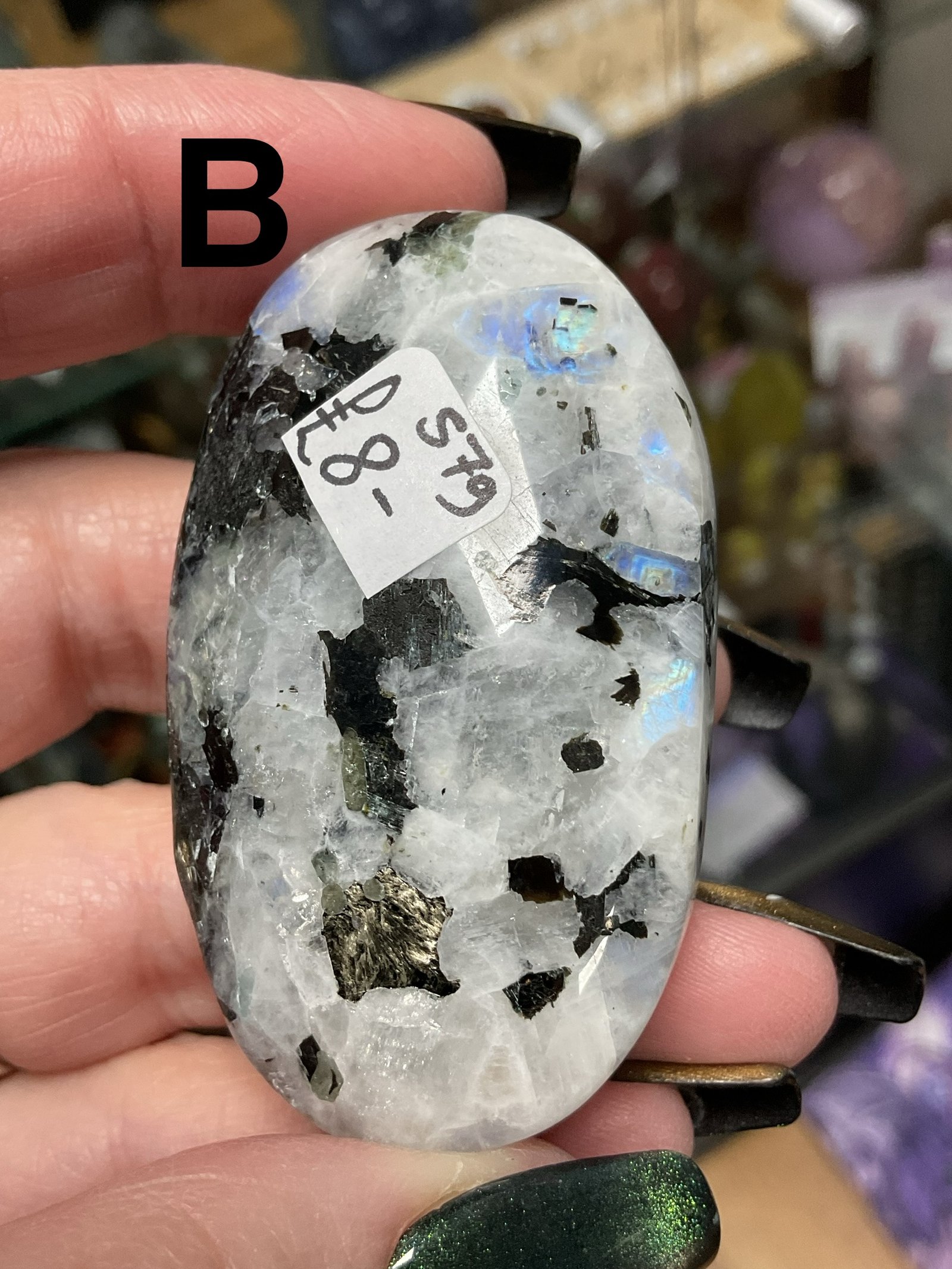 Rainbow Moonstone Palm Stone - Image 5