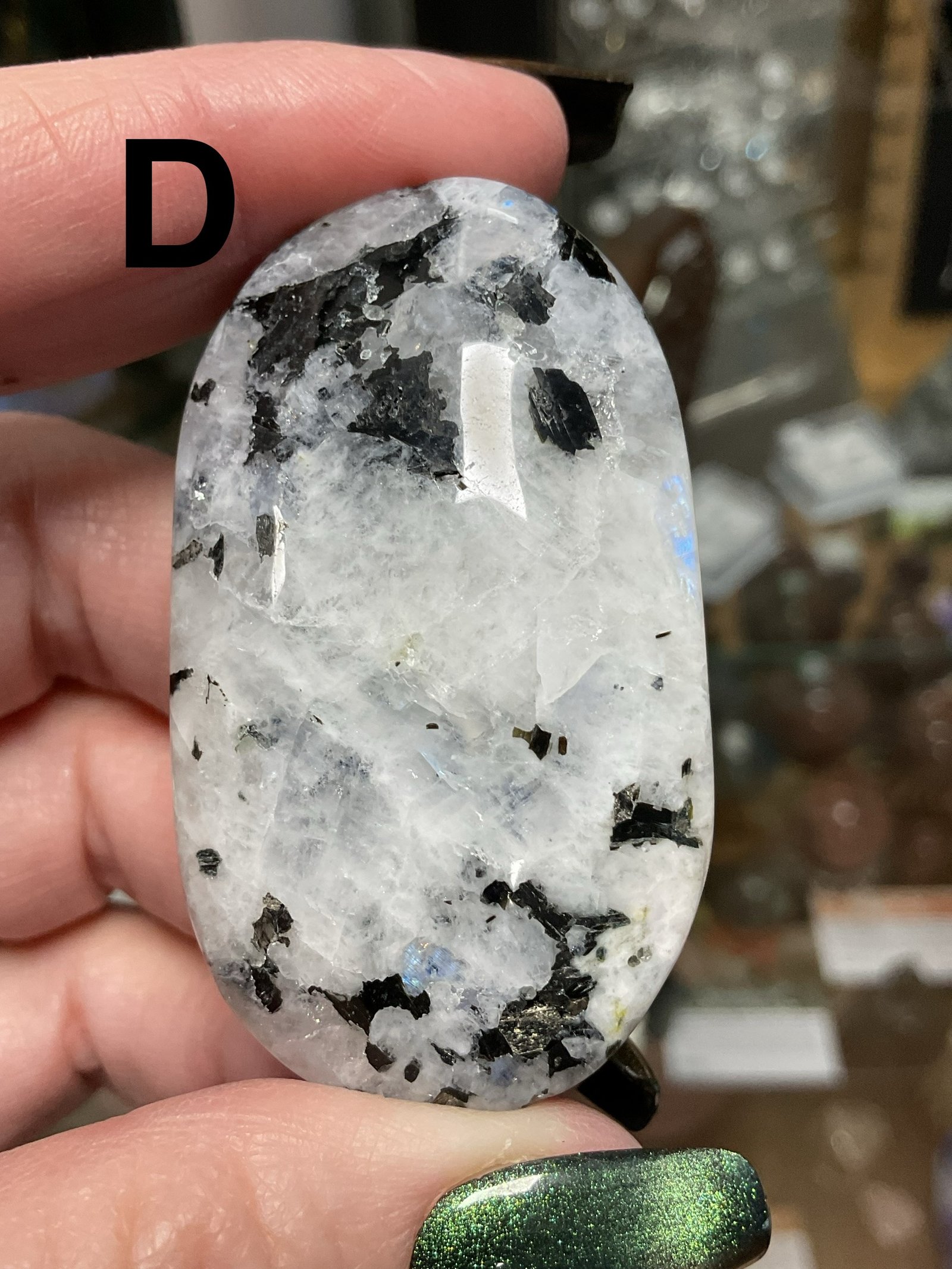 Rainbow Moonstone Palm Stone - Image 8