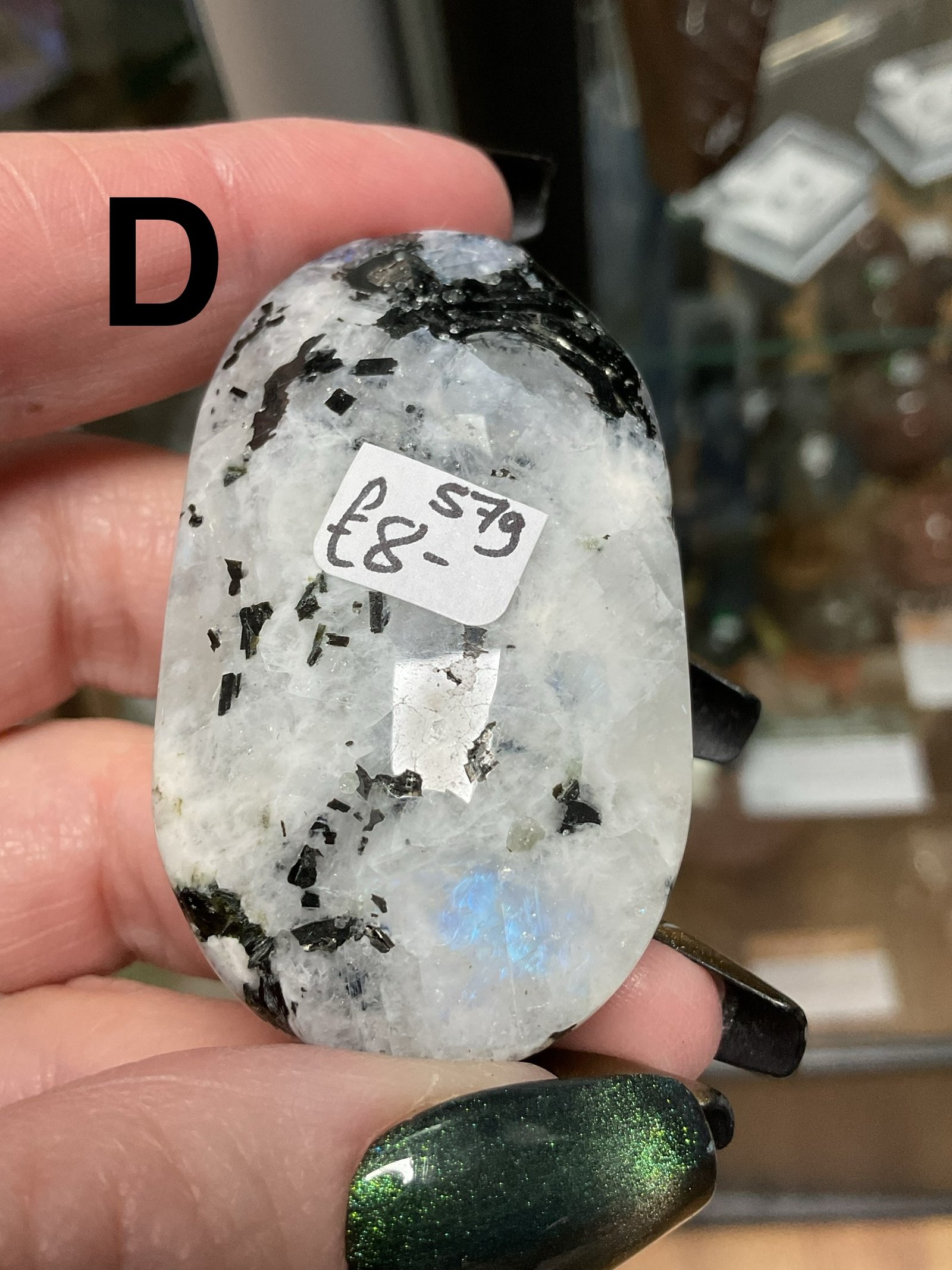 Rainbow Moonstone Palm Stone - Image 9